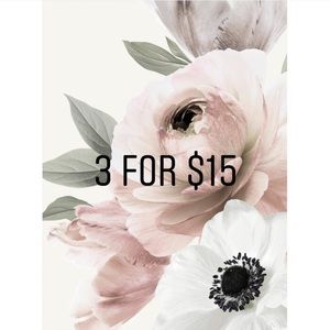 3 for $15 💕